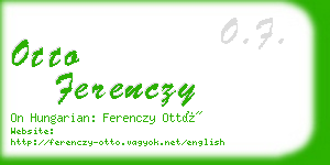 otto ferenczy business card